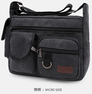 New Canvas Men's Shoulder Bag Super Large Capacity Multi-layer Messenger Bag Student Travel Single Shoulder Backpack Leisure