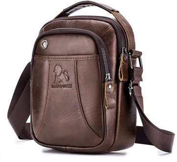 New casual men's shoulder messenger bag fashion retro leather shoulder bag for men