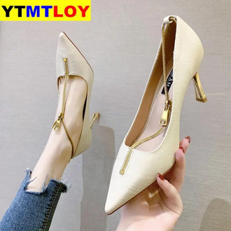 New Casual Sexy Stiletto Women Pumps Plaid Pointed Toe Shallow Thin Footwear Spring Party Ladies Green Shoes Summer High Heels