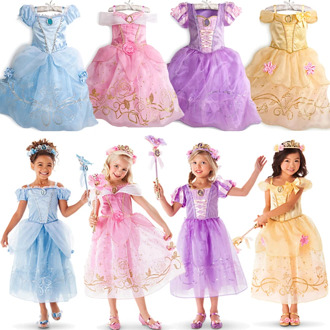 New children Snow White Princess Costume Sleeping Beauty Girl Dress Kids Dresses For Girls Halloween birthday Party Dresses