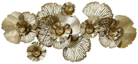 New Chinese Style L Wall Decoration Iron Art Wall Hanging Three-dimensiona Golden Metal Light Luxury Wall Decoration