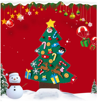 New Christmas Decorations Baby Montessori Toys 2020 DIY Three-dimensional Felt Christmas Tree Children Educational Toys