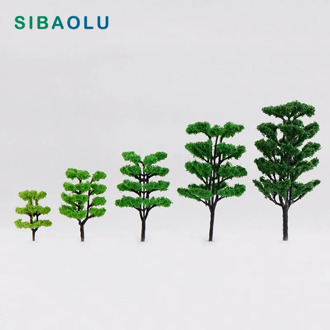 New Christmas Green Tree model cartoon 3D Figurine Dollhouse cake home decor miniature fairy garden decoration DIY accessories