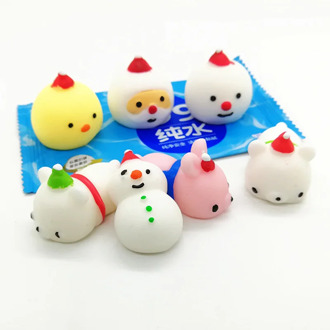 New Christmas Series Squishy Toy Santa Claus Antistress Ball Squeeze Mochi Rising Toys Abreact Soft Sticky Stress Reliever Toys