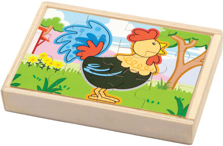 New Classic Toys Boederij puzzel, 4x 12 stukjes