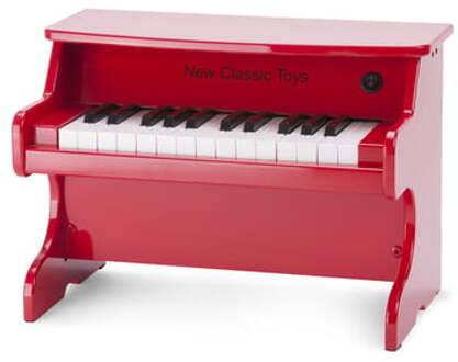New Classic Toys houten elektronische piano 25 toetsen rood - 000