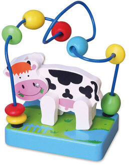 New Classic Toys Kralenframe Mini New Classic Toys: Koe 12x15x9 Cm