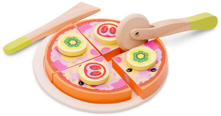 New Classic Toys Snijset New Classic Toys - Pizza Funghi 16x16x3 Cm - Speelgoedvoedsel New Classic Toys