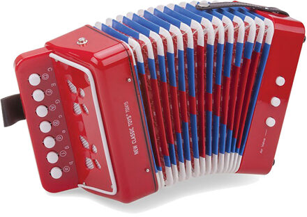 New Classic Toys Speelgoed Accordeon - Rood - Inclusief Muziekboekje