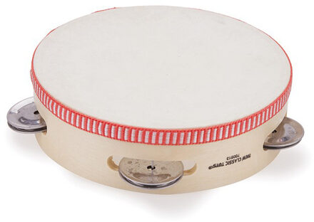New Classic Toys Tamboerijn met slagvel, 4 cimbaaltjes