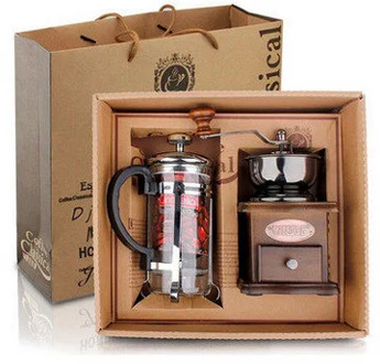 New Coffee Grinder French Press Set Coffee Utensils Activity Gift Manually Operated Coffee Grinder Coffee Grinder Gift Set