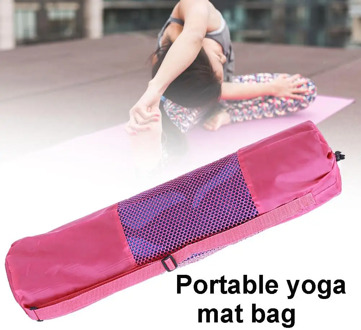 New Convenience Black Portable Yoga Mat Bag Nylon Pilates Carrier Mesh Center Adjustable Sport Tool Style