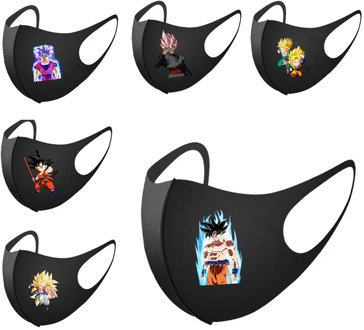 New Cosplay Anime Accessories Dragon Ball Z Super Saiyan God Adult Face Decoration Windproof Mouth Caps Washable