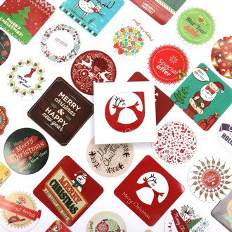 New Creative DIY Cute Paper Stickers Crafts Scrapbooking Decorative Sticker High Quality Christmas Stickers 38 Pcs/box