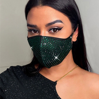 New Crystal Masquerade Face Mask for Female Vintage Party Accessories Mouth Mask Popular Party Nightclub Jewelry Gift