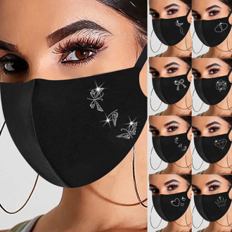 New crystal masquerade mask ladies party hot diamond rhinestone butterfly decoration mask women