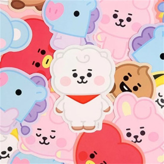 New Cute Cartoon Kpop Sticker Mobile Phone Laptop Decorative Stickers Diary Sticker Scrapbook Decoration Kids Stationery Gift
