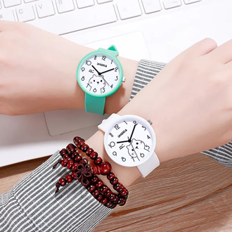 New Cute Cat Kids Quartz Watches Life Waterproof Analog Wristwatches Jelly Clock Boys Hours Girls Students Watch Children Clock