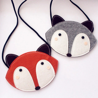 New cute children fox bag girls shoulder bag cartoon kids messenger bag cute unisex baby coin purse