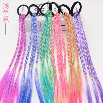 New Cute Girls Elastic Hair Rope Rubber Bands Braides Hair Accessories Wig Hair Ring Kids Twist Braid Rope Hair Braider