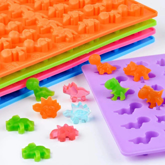NEW Cute Little Dinosaur Silicone Molds Chocolate Mould Ice Tray Mould Soft Candy Mould With Dropper