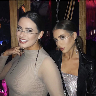 New Design Bling Rhinestone Long Chain Cross Pendant Face Jewelry for Women Party Accessories Crystal One Row Face Chain Jewelry