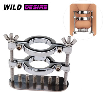 New Design Cock Ring Ballstretcher Scrotum Scrotal Stretcher BDSM Testis Bondage Restraint Ring Male Chastity Device Sex Tool 18