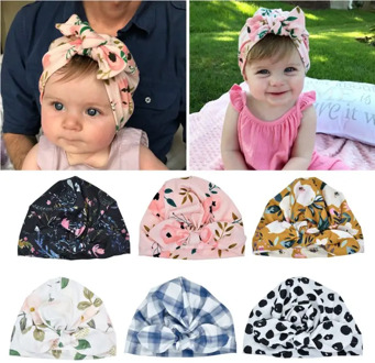 New Designed Cute Baby Hat Cotton Soft Turban Knot Girl Summer Hat Bohemian style Kids Newborn Cap for baby girls