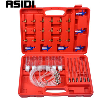 New Diesel Injector Flow Meter Test Kit Common Rail Adaptor Fuel Tester Set