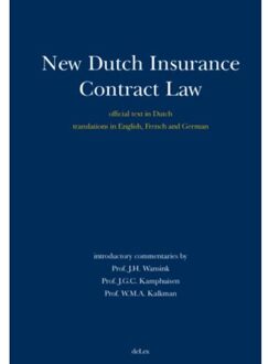 New Dutch Insurance Contract Law - Boek J.H. Wansink (9086920039)