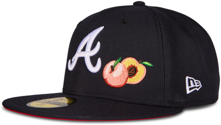 New Era 59fifty Mlb Atlanta Braves Petten Unisex - Blauw - Maat 7 1/2 - Katoen Blue