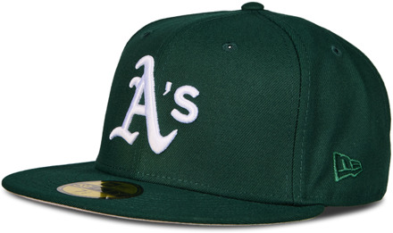 New Era 59fifty Mlb Oakland Athletics Petten Unisex - Groen - Maat 7 3/8 - Katoen Green
