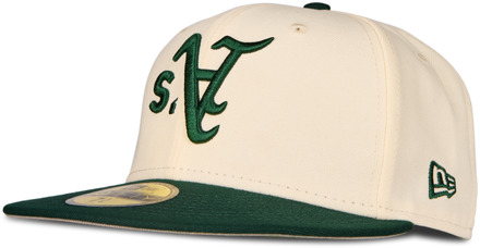 New Era 59fifty Mlb Oakland Athletics Petten Unisex - Wit - Maat 7 - Katoen White