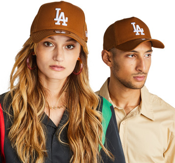 New Era A-frame Mlb La Dodgers Trucker Unisex - Bruin - One Size - Poly (Polyester) Brown