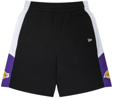 New Era Bermuda Lakers NBA zijpaneel mesh shorts New Era , Black , Heren - Xl,L