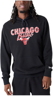 New Era Chicago Bulls Hoodie New Era , Black , Heren - 2Xl,Xl,L,M,S