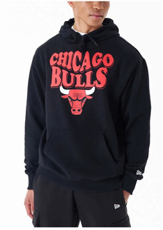 New Era Chicago Bulls Hoodie New Era , Black , Heren - Xl,L,M,S,Xs