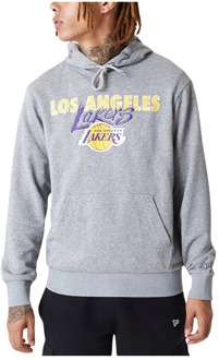 New Era Comfortabele Lakers Hoodie New Era , Gray , Heren - 2Xl,Xl,L,M,S,Xs