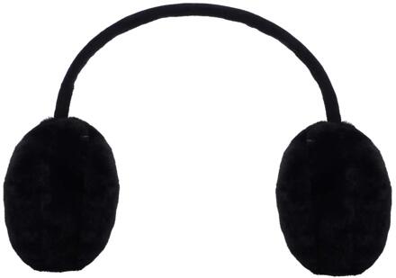 New Era Dames/Dames Embleem Oorwarmers van imitatiebont (Zwart) - maat