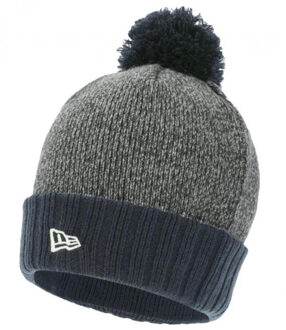 New Era Gebreide Pom Pom muts (Grijs/Navy) - One Size
