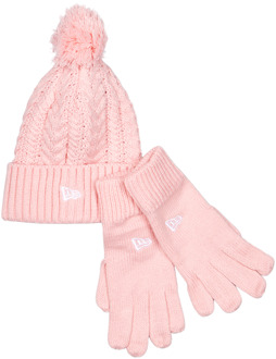 New Era Kids Beanie Set Winter mutzen Unisex - Roze - One Size - Wol Pink