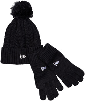 New Era Kids Beanie Set Winter mutzen Unisex - Zwart - One Size - Wol Black