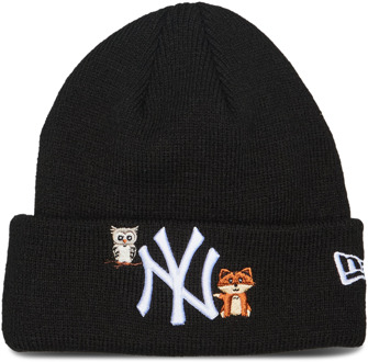 New Era Kids Beanie Winter mutzen Unisex - Zwart - One Size - Katoen Black