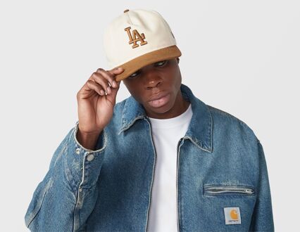 New Era LA Dodgers MLB Suede Visor 9FIFTY A-Frame Cap, beige - M-L