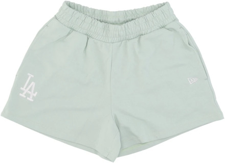 New Era Mint/White Lifestyle Shorts voor Vrouwen New Era , Green , Dames - M,S,Xs