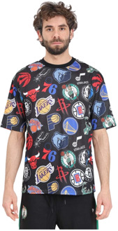New Era NBA All Over Print T-shirt New Era , Multicolor , Heren - L,M,S