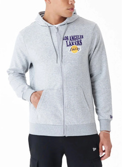 New Era NBA Lakers Full Zip Hoodie New Era , Gray , Heren - Xl,L,M,S,Xs