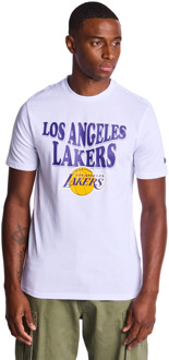 New Era NBA T-shirts Heren - Wit - Maat L White