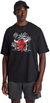 New Era NBA T-shirts Heren - Zwart - Maat M - Katoen Jersey Black