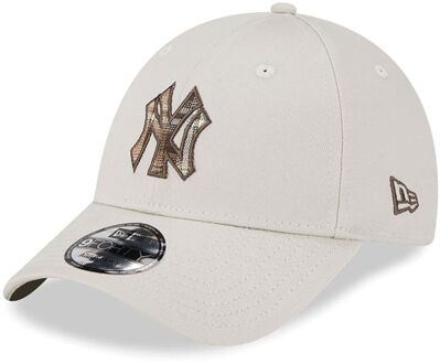 New Era New York Yankees Check Infill 9Forty Cap Senior off white - bruin - 1-SIZE